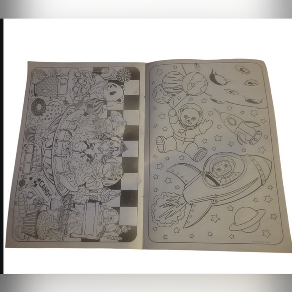 NEW 2023 Lisa Frank Giant Color & Activity Book Vibrant Colors Bug Alien Peace - Picture 12 of 16